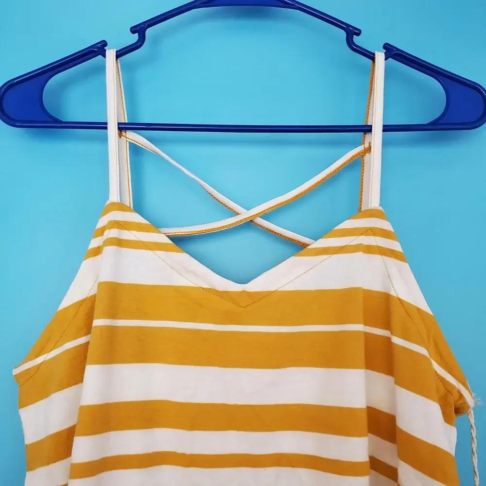 NEW Universal Thread Cami Size Small Striped Yellow & White Camisole
